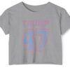 45 47 Trump Crop, Trump Vance 2024, Juniors Trump shirt, Women for Trump 2024, Women MAGA 2024, Trump shot fight, Support Trump CROP top