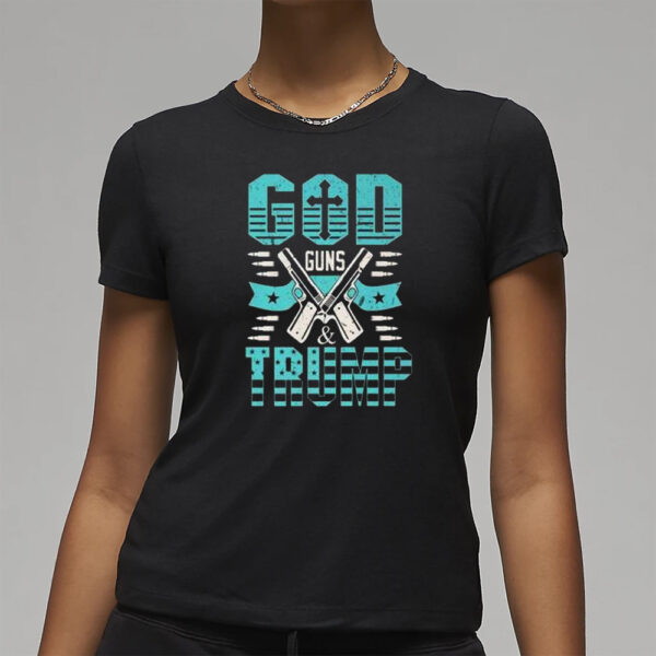 American Trump Supporters Apparel God Guns And Trump Gift Premium T-Shirt3