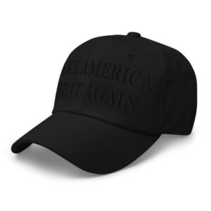Black on Black: The Ultimate Dark MAGA Hat 6 (Black on black) Dark MAGA Hat Caps