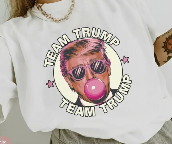 Bubble Gum Trump Shirt, Team Trump T-shirt, Comfort Colors T-shirt, Vote Trump Tee, Trump 2024, Size up for Oversized, Comfort Colors Tee