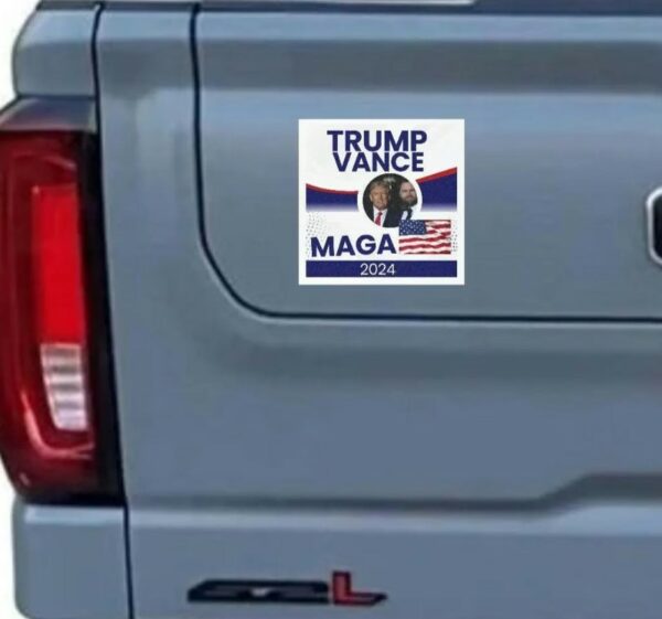 Car Magnets political campaign Trump Vance, Truck magnet Maga, Trump president elections 2024, Colorful car magnet Trump Vance 20242