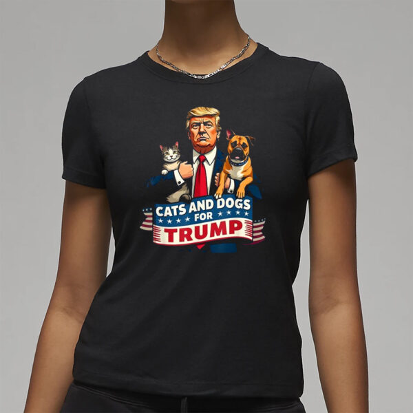 Cats And Dogs For Trump 2024 T-shirts3