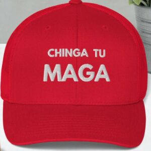 Chinga Tu MAGA Unisex Trucker Hat: Patriotic Style in Red, Black, and Navy 4 Chinga Tu MAGA Unisex Trucker Hat in Red, Black and Navy