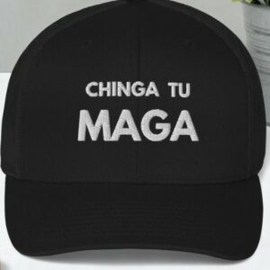 Chinga Tu MAGA Unisex Trucker Hat: Patriotic Style in Red, Black, and Navy 5 Chinga Tu MAGA Unisex Trucker Hat in Red, Black and Navy2