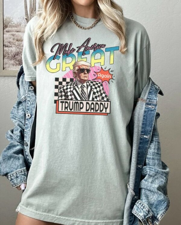 Comfort Colors Shirt, Checkered Trump Tee, Trump Daddy Tee, Make America Great Again Tee, Republican Tee, Trump Campaign Tee, Trump 2024 Tee1