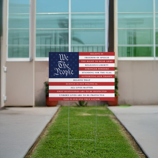 Conservative We The People Yard Sign USA