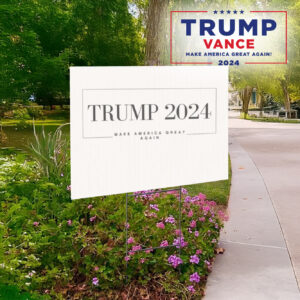 Modern Minimalist Cream Trump Yard Sign: Elevate Your Political Expression 5 Cream Minimalist Trump Yard Sign, Modern Aesthetic Political Lawn Sign1