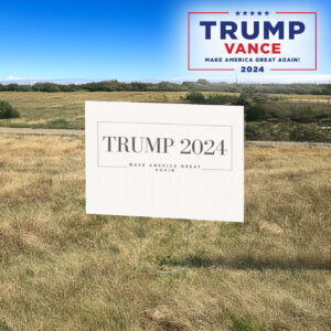 Modern Minimalist Cream Trump Yard Sign: Elevate Your Political Expression 7 Cream Minimalist Trump Yard Sign, Modern Aesthetic Political Lawn Sign3