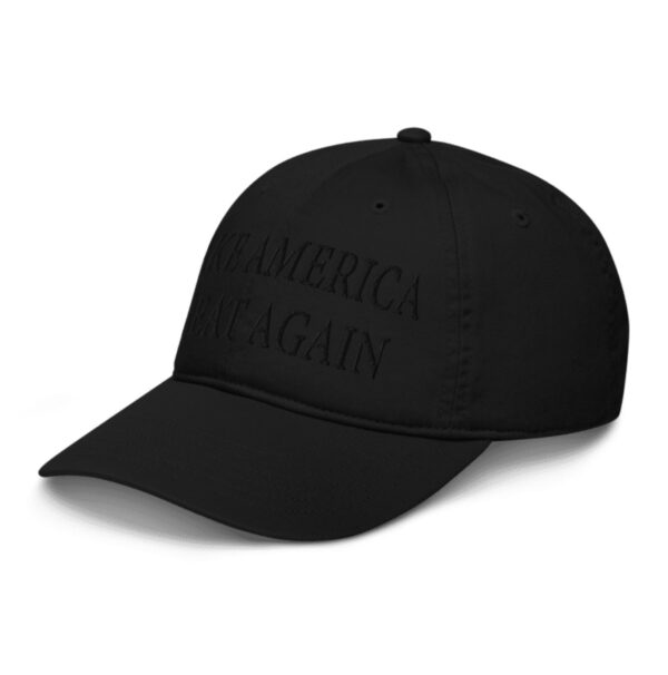 Dark MAGA Embroider Black Hat Cap