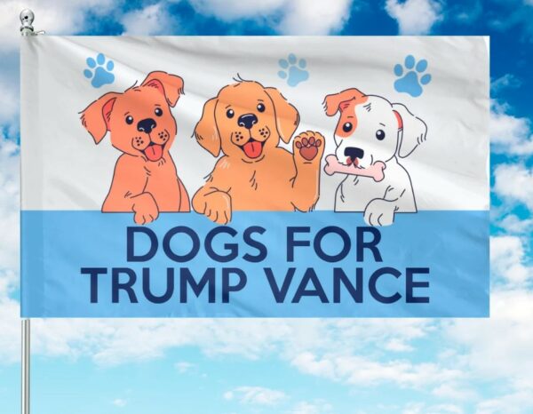 Dogs For Trump Vance Flag, Trump Vance Kennedy Flag, Trump For President, Republican Flag, USA President Election 2024 Flag