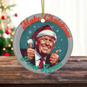Celebrate Christmas with Trump: Make Christmas Great Again with Ceramic Ornaments 5 Donald Trump 2024 Ornaments Make Christmas Great Again Ceramic Ornaments Sets 1pc 3pc 5pc10pc Christmas Ornaments Holiday Political Decor1