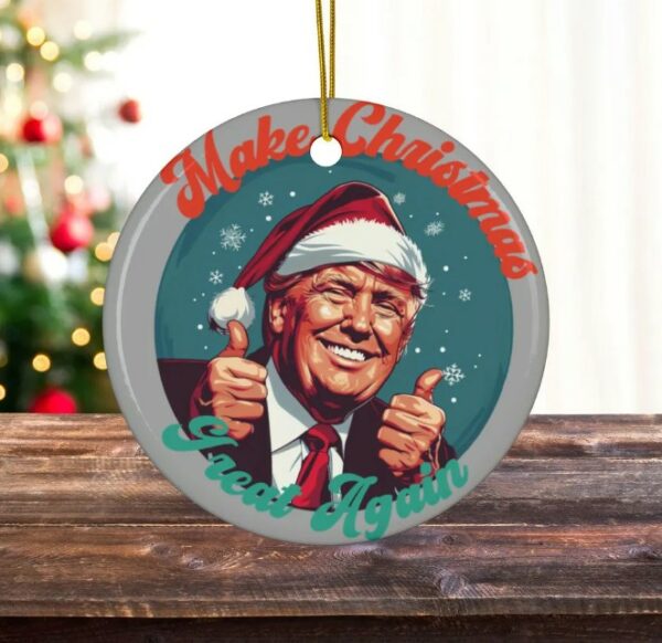 Donald Trump 2024 Ornaments Make Christmas Great Again Ceramic Ornaments Sets 1pc 3pc 5pc10pc Christmas Ornaments Holiday Political Decor1