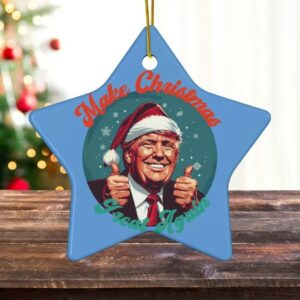 Celebrate Christmas with Trump: Make Christmas Great Again with Ceramic Ornaments 7 Donald Trump 2024 Ornaments Make Christmas Great Again Ceramic Ornaments Sets 1pc 3pc 5pc10pc Christmas Ornaments Holiday Political Decor3