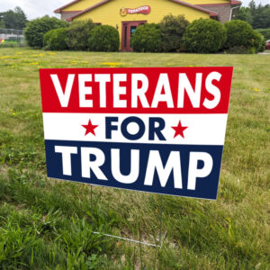 Show Your Support: Military Veterans for Trump 2024 Yard Signs 5 Donald Trump 2024 Signs, Military Veterans For Trump Yard Sign1