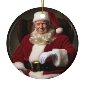 Donald Trump Christmas Ornament: Festive Holiday Decor for MAGA Supporters 5 Donald Trump Christmas Ornament Acrylic with Ribbon Trump 2024 Christmas Gift Donald Trump Santa Secret Santa Gift MAGA2