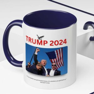 Donald Trump Collectible Mug - American Flag Cross - Accent Coffee Mug (11, 15oz)1