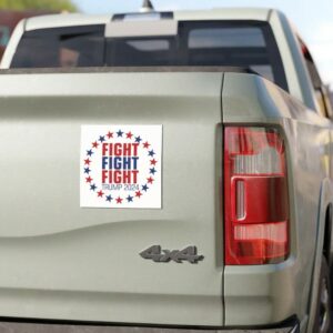 Donald Trump Fight Fight Fight Car Magnet - Election 2024 Supporter, Presidential Campaign Memorabilia, Conservative Gift, Patriotic Voter, 4 Donald Trump Fight Fight Fight Car Magnet - Election 2024 Supporter, Presidential Campaign Memorabilia, Conservative Gift, Patriotic Voter,1