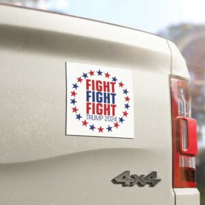 Donald Trump Fight Fight Fight Car Magnet - Election 2024 Supporter, Presidential Campaign Memorabilia, Conservative Gift, Patriotic Voter, 5 Donald Trump Fight Fight Fight Car Magnet - Election 2024 Supporter, Presidential Campaign Memorabilia, Conservative Gift, Patriotic Voter,2