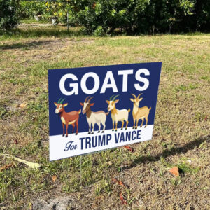 Trump Vance 2024 Yard Sign: Show Your Support for the Republican Team 5 Donald Trump Lawn Sign, Goats For Trump Vance Yard Sign, Republican Garden, Trump Vance 2024 Yard Sign,1