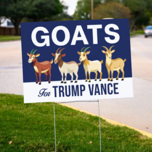 Trump Vance 2024 Yard Sign: Show Your Support for the Republican Team 6 Donald Trump Lawn Sign, Goats For Trump Vance Yard Sign, Republican Garden, Trump Vance 2024 Yard Sign,2