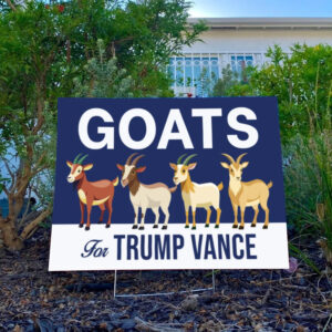 Trump Vance 2024 Yard Sign: Show Your Support for the Republican Team 7 Donald Trump Lawn Sign, Goats For Trump Vance Yard Sign, Republican Garden, Trump Vance 2024 Yard Sign,3