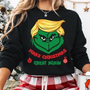 Make Christmas Great Again with Trump's Festive Sweatshirt: Show Your MAGA Spirit 5 Donald Trump Make Christmas Great Again Sweatshirt, Funny Trump Christmas Shirt, President Trump Tee, Trump MAGA Shirt3