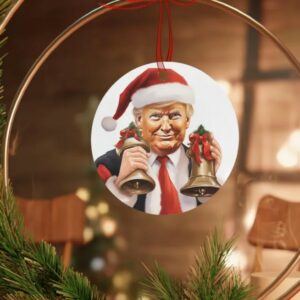Trump Metal Christmas Ornament: Festive Holiday Decoration for MAGA Supporters 3 Donald Trump Metal Christmas Ornament Trump Holiday Decoration Gift Maga Xmas Trump decoration Trump gift idea Novelty Christmas decor1