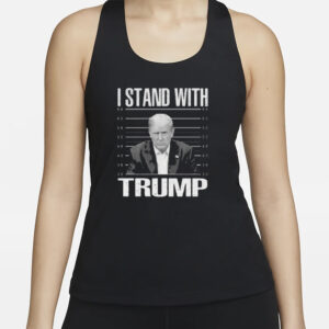 Show Your Support: Donald Trump Mugshot Shirt for Women 5 Donald Trump Mugshot Shirt, I Stand With Trump Womens Tank Top3