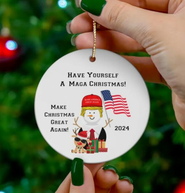 Donald Trump Ornament - Trump Christmas Ornament - Maga Ornament - Trump Ornament - Ornaments - Make American Great Again Ornament1