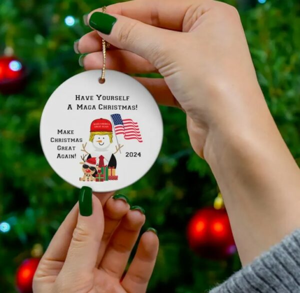 Donald Trump Ornament - Trump Christmas Ornament - Maga Ornament - Trump Ornament - Ornaments - Make American Great Again Ornament2