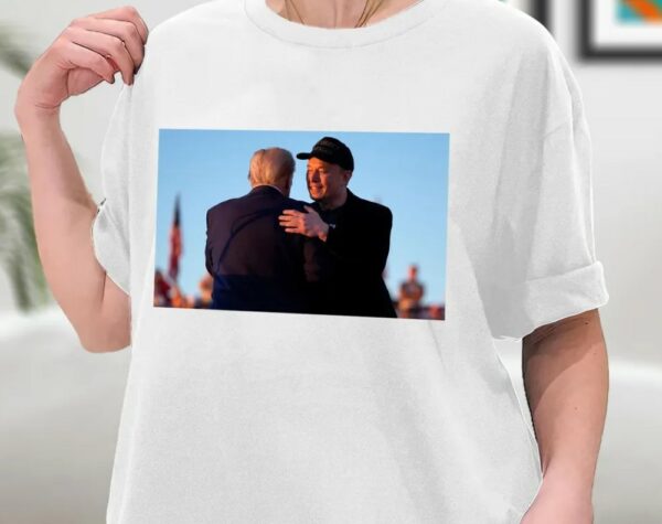 Elon Musk and Trump Shirt, Elon Jumping at Rally Tshirt, Elon Musk Supports Trump Shirt, Dark MAGA, Political Shirt, Sweatshirt, Hoodie2