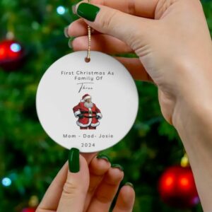 Personalized Trump Family Christmas Ornament: Celebrate Your First Christmas Together 4 Family Trump Christmas Ornament, Personalized Ornament With Names, 2024 First Christmas Ornament For Family1