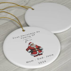 Personalized Trump Family Christmas Ornament: Celebrate Your First Christmas Together 5 Family Trump Christmas Ornament, Personalized Ornament With Names, 2024 First Christmas Ornament For Family2