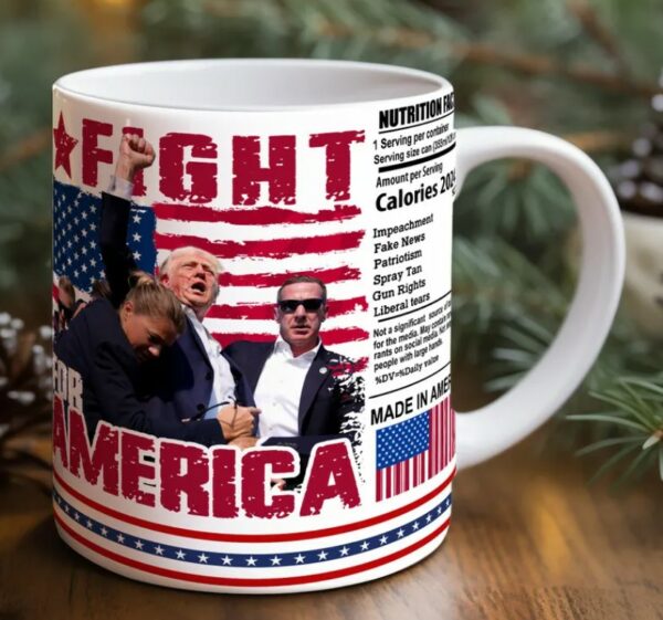 Fight For America Trump President 2024 Election Mug Wrap Download Digital, Patriotic Mug Design, Trump 2024 Digital Download, PNG File1