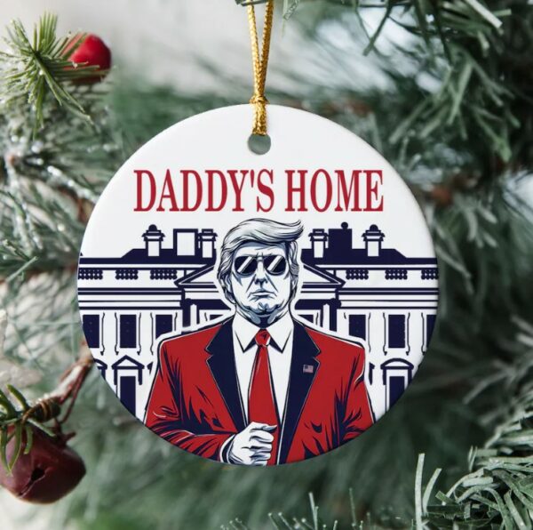 Funny Trump Daddy Ornament, Political Trends, Trump 2024 Gifts, Election 2024 Ornament, Funny Trump Ornament, Holiday Ornament2