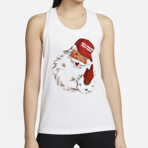 Deck the Halls with Laughter: Hilarious Trump Santa T-Shirts 6 Funny Trump Hat Santa t-shirts2