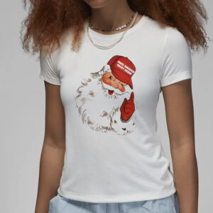 Deck the Halls with Laughter: Hilarious Trump Santa T-Shirts 7 Funny Trump Hat Santa t-shirts3