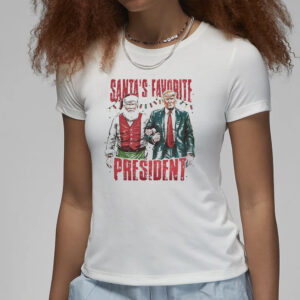 Humorous Trump Christmas T-Shirt Design: Santa's Favorite President 7 Humorous Trump Christmas T-Shirt Design Clipart Illustration, Santa's favorite president shirt, 3