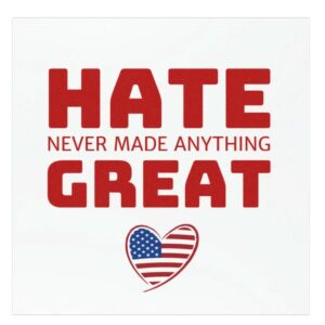 Kamala Car Magnet, Hate Never Made Anything Great, No Mention of Candidate, Just A Subtle But Bold Message, Harris Walz Car Magnet 4 Kamala Car Magnet, Hate Never Made Anything Great, No Mention of Candidate, Just A Subtle But Bold Message, Harris Walz Car Magnet1