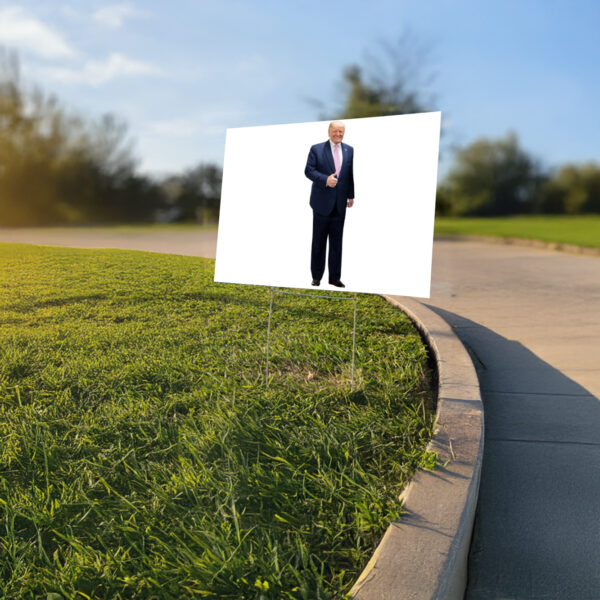 Life Size Donald Trump Yard Sign USA