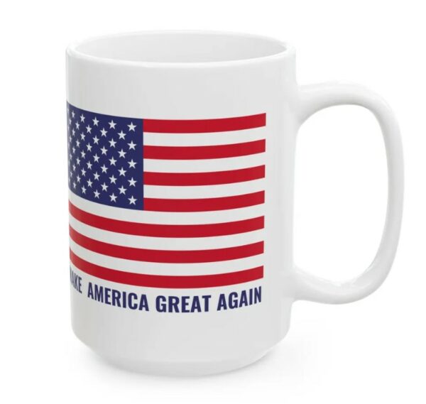 MAGA Ceramic Mug, (11oz, 15oz), American flag mug, Patriotic mug, Trump 2024, MAGA mug, Cool coffee mug, Trump mug, Flag mug, US Flag mug2