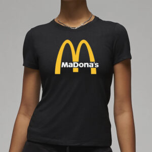 Madonna's McDona's Parody Tee: Whimsical Hispanic-Inspired Logo T-Shirt 7 Madona's T-Shirt - Hispanic Inspired McDonald's Parody, Whimsical Logo Tee3