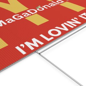 Magadonalds I'm Lovin' It Yard Sign: Show Your Love for the Golden Arches 7 Magadonalds I’m Lovin’ It Yard Sign USA