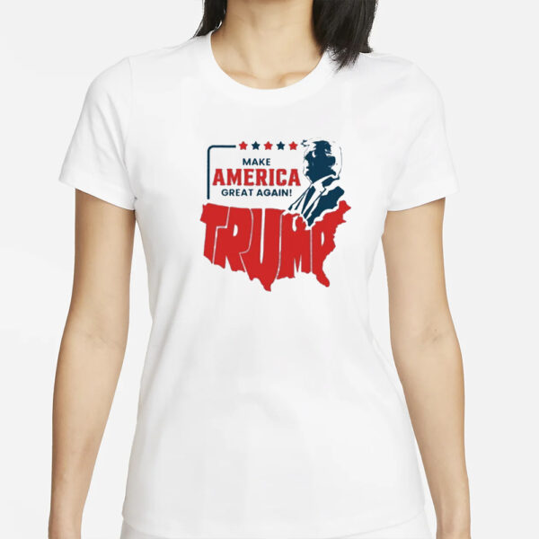 Make America Great Tee, USA Map Trump Shirts1