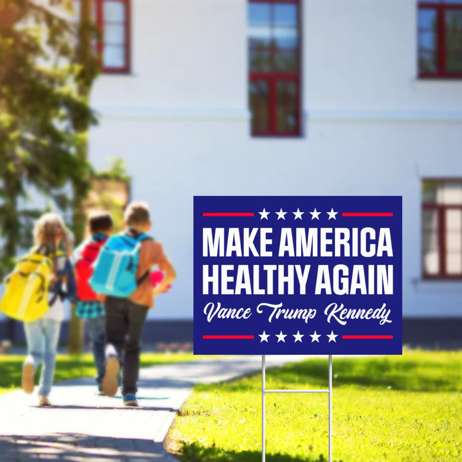 Make America Healthy Again: Vance Trump Kennedy 2024 Yard Sign 8 Make America Healthy Again Sign, Vance Trump Kennedy 2024 Yard Sign
