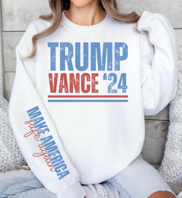 Make America Safe Again Trump Vance 2024 Sleeve Design, MAGA Trendy Sublimation Design, Full Commercial Use, Republican Wear, Maga Png