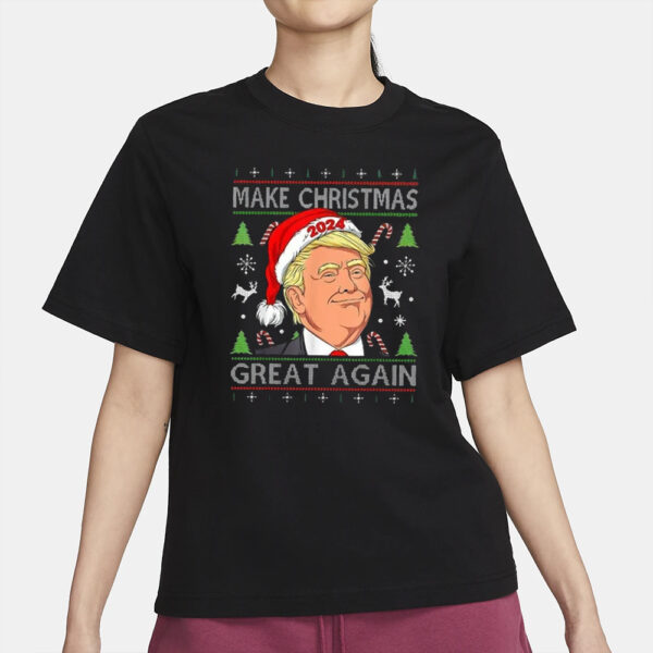 Make Christmas Great Again Ugly Donald Trump T-Shirt2