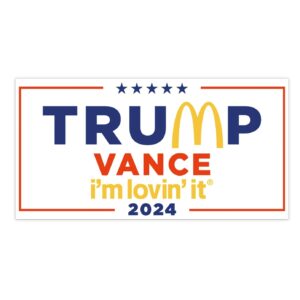 Show Your Support: McDonald's Trump Vance Bumper Stickers 5 McDonald’s Trump vance Bumper Stickers