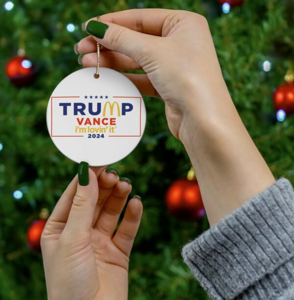 McDonald’s Trump vance Christmas Ornament USA