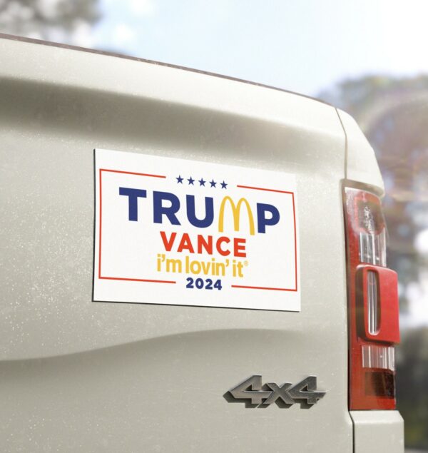 McDonald’s Trump vance I’m Lovin’ It 2024 Car Magnet US